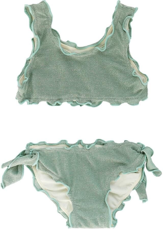 SALTED STORIES Meisjes Zwemkleding Glitter Bikini Groen