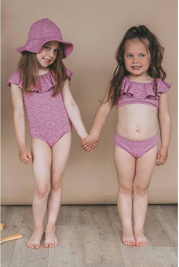 Salted Stories crop bikini met ruches paars - Foto 2