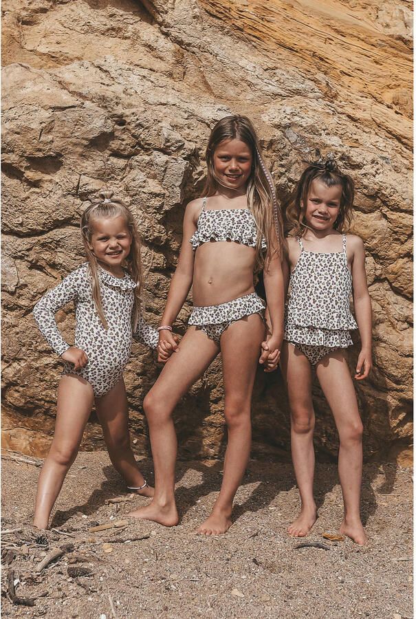 SALTED STORIES Meisjes Zwemkleding Sparkly Flower Bodysuit Creme - Foto 6