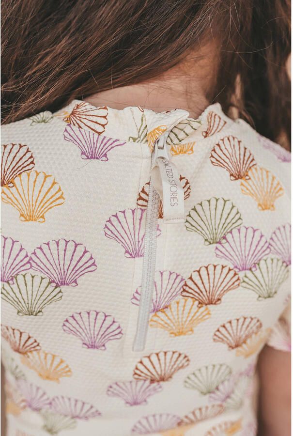 Salted Stories zwemshirt + bikinibroekje ecru paars - Foto 5