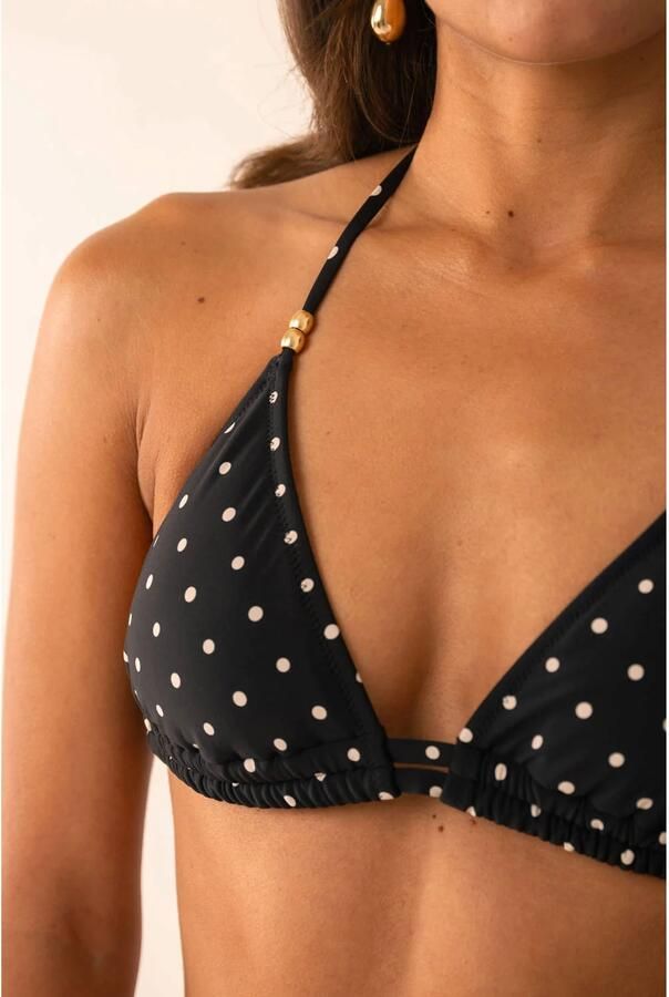 Sam Friday Jessie voorgevormde triangel bikinitop zwart wit - Foto 2