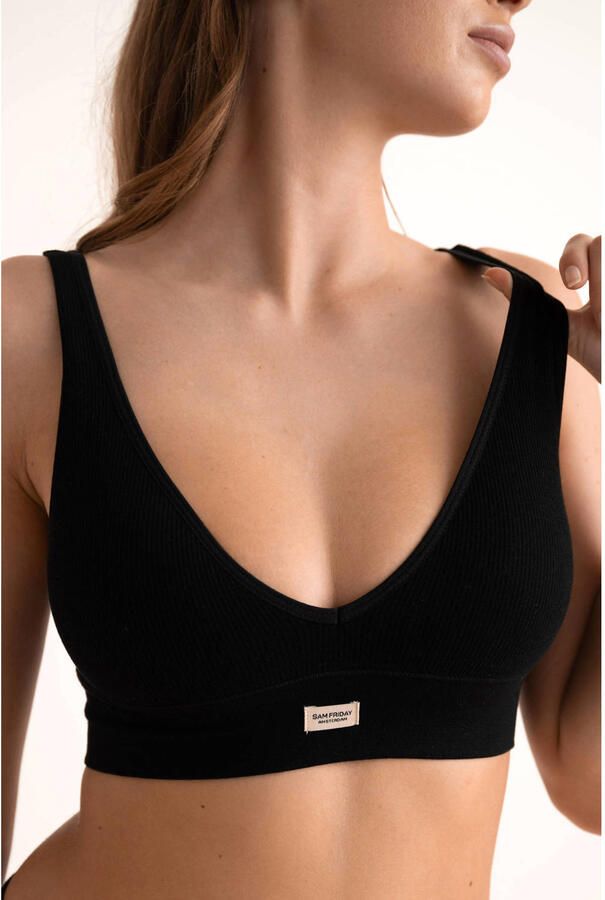 Sam Friday niet-voorgevormde bralette Fay zwart - Foto 2