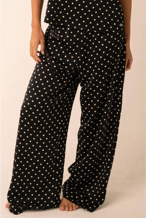 Sam Friday satijnlook pyjamabroek zwart wit - Foto 3