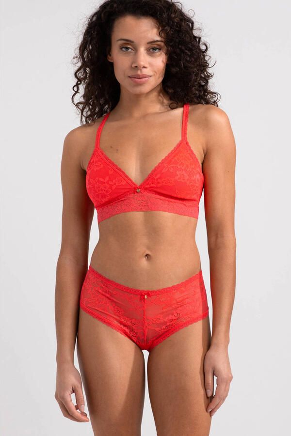 Sam Friday slip Lacey koraalrood