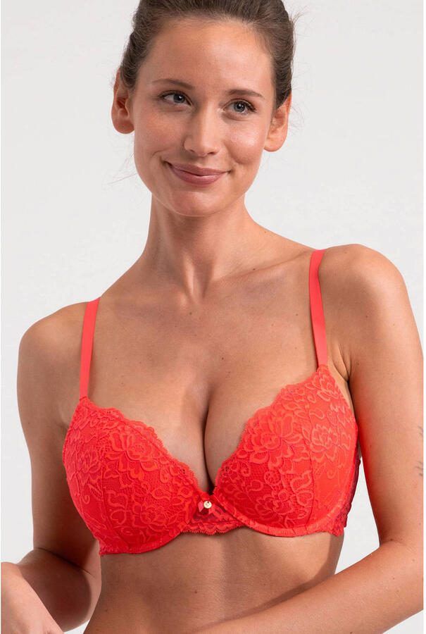 Sam Friday voorgevormde push-up bh Polly koraalrood
