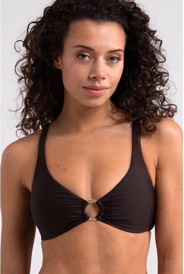 Sam Friday voorgevormde push-up bikinitop Swash donkerbruin - Foto 2
