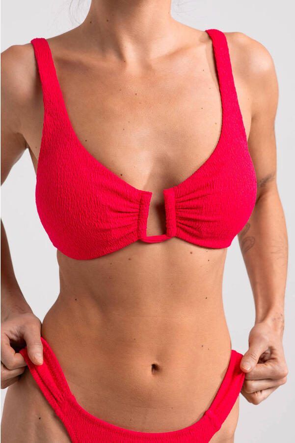 Sam Friday voorgevormde push-up bikinitop Swash koraalrood - Foto 3