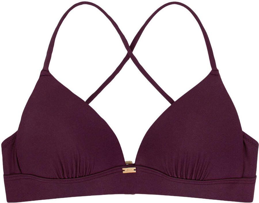 Sam Friday voorgevormde triangel bikinitop Drift donkerrood