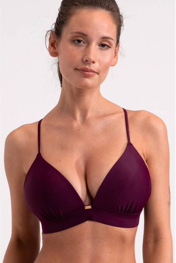 Sam Friday voorgevormde triangel bikinitop Drift donkerrood - Foto 3