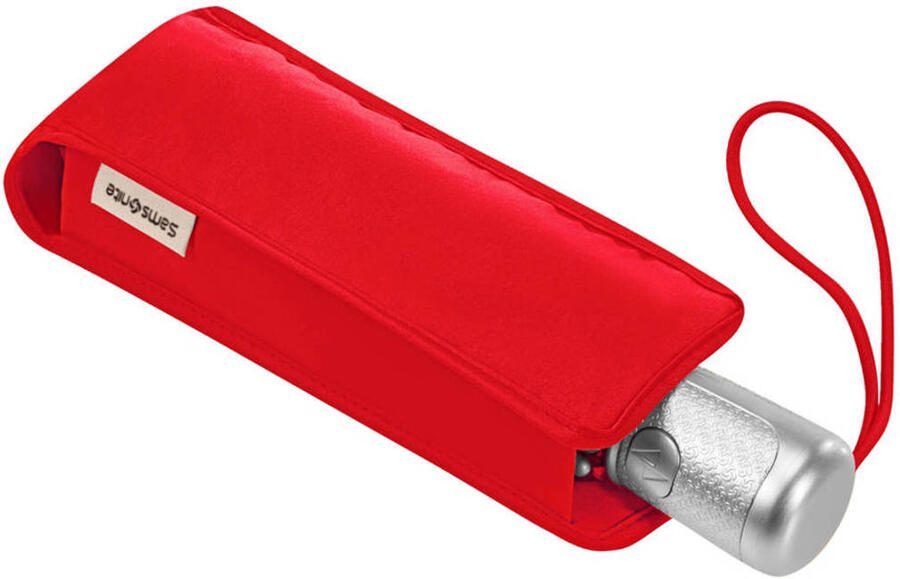 Samsonite paraply Alu Drop Safe 3 Sect. Auto rood - Foto 3
