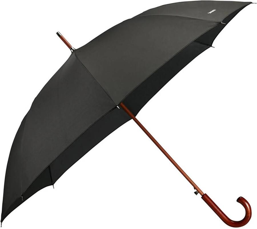 Samsonite paraply Wood Classis S Stick Man zwart