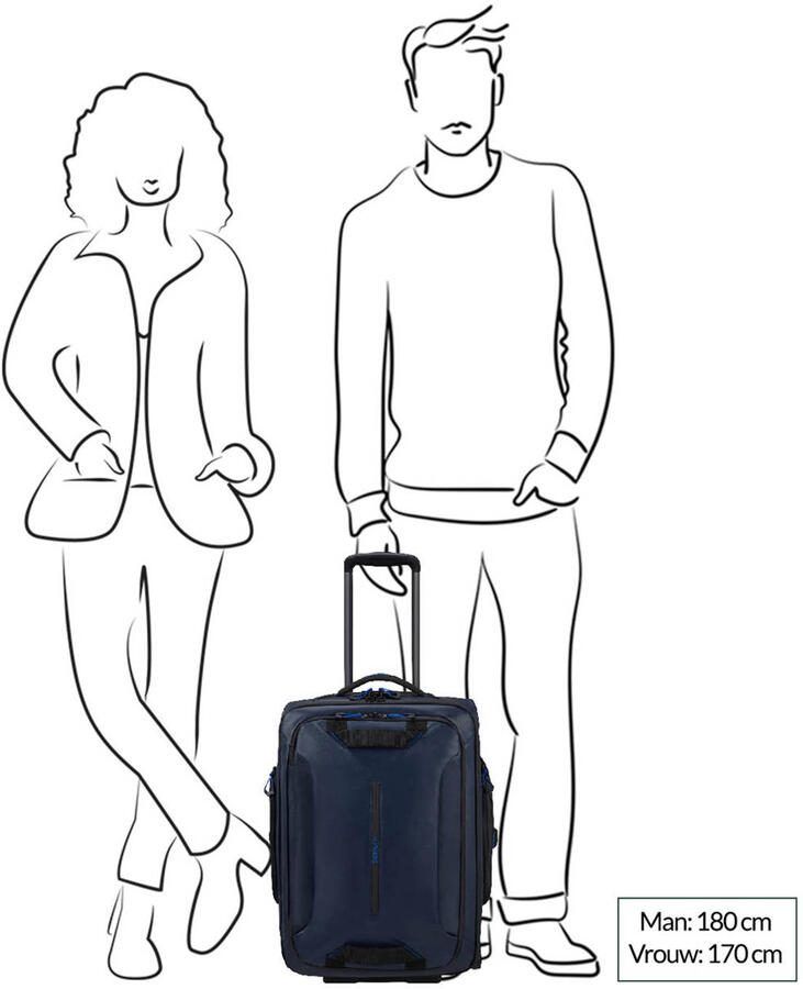 Samsonite Zachte bagage trolley ECODIVER 55 2 Rollen Handbagage koffer reistas zachte koffer frontzak - Foto 2