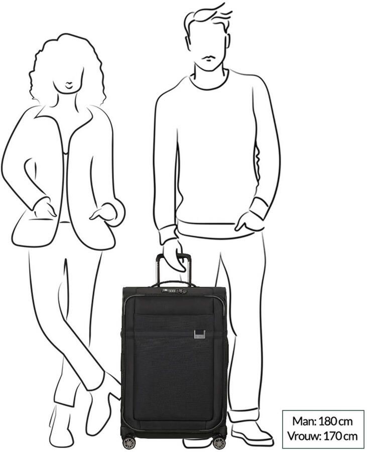 Samsonite Zachte bagage trolley Zachte schaal koffer grote koffer reiskoffer met volumevergroting