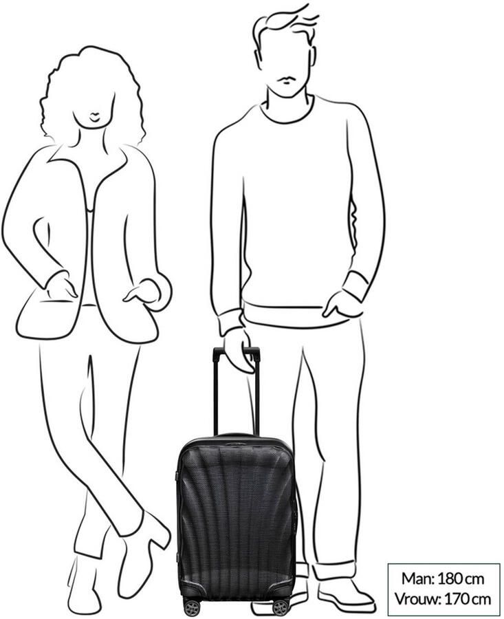 Samsonite Hardshell-trolley C-LITE verschillende maten en kleuren Reiskoffer incheckbagage trolley TSA-cijferslot gemaakt in Europa