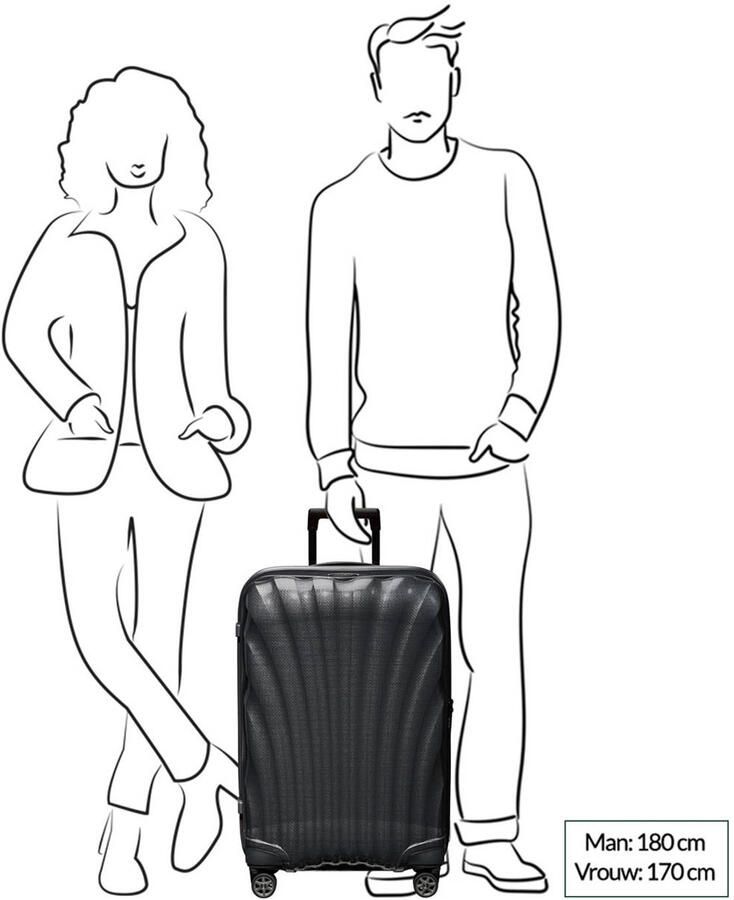 Samsonite Hardshell-trolley C-LITE verschillende maten en kleuren Reiskoffer incheckbagage trolley TSA-cijferslot gemaakt in Europa