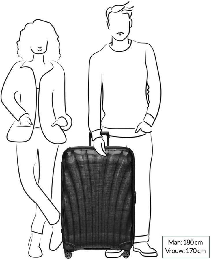 Samsonite Hardshell-trolley C-LITE verschillende maten en kleuren Reiskoffer incheckbagage trolley TSA-cijferslot gemaakt in Europa