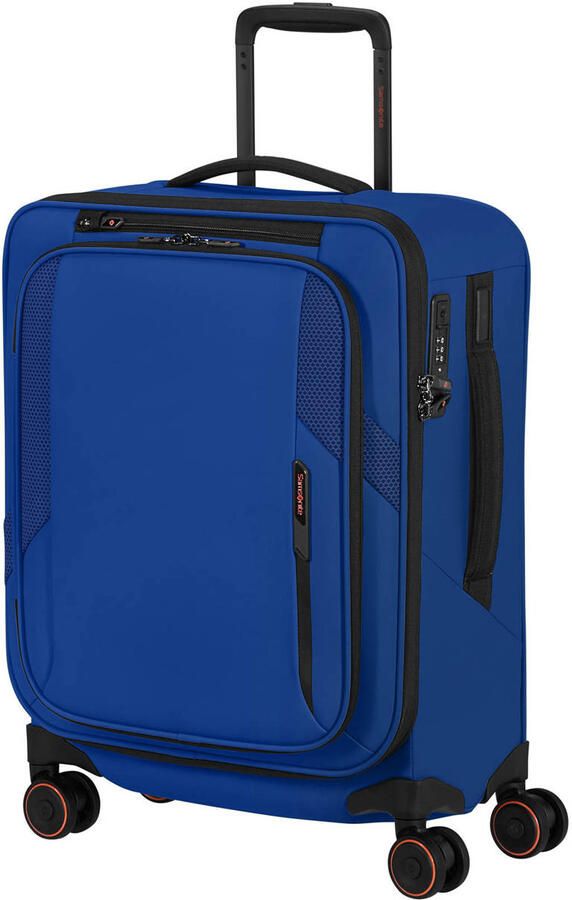 Samsonite trolley Glazed 55 cm. Expandable blauw