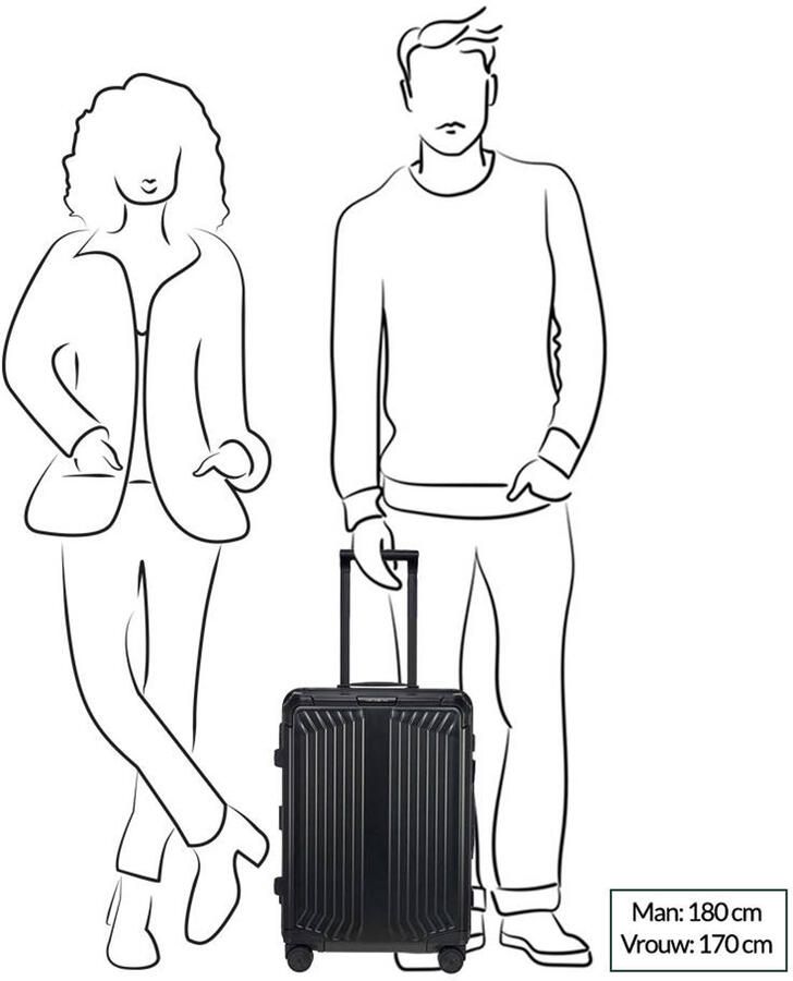 Samsonite Hardshell-trolley LITE-BOX ALU Hard-shell koffer premium-aluminium grote koffer TSA-cijferslot
