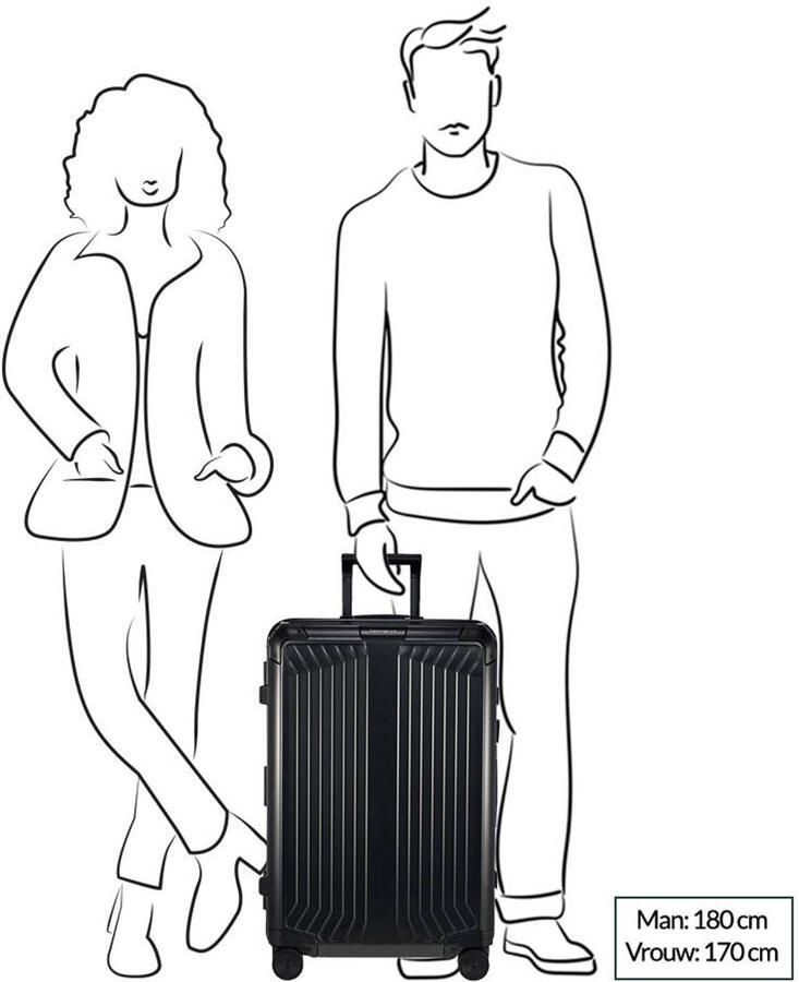 Samsonite Hardshell-trolley LITE-BOX ALU Hard-shell koffer premium-aluminium grote koffer TSA-cijferslot