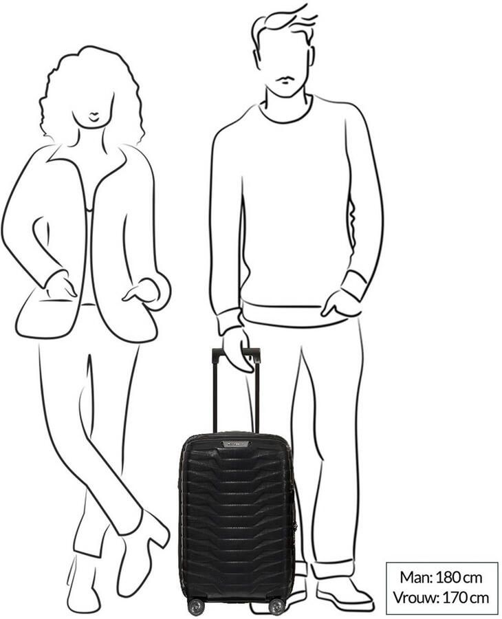 Samsonite Hardshell-trolley PROXIS verschillende maten en kleuren Trolley reisbagage harde koffer reistrolley TSA-cijferslot