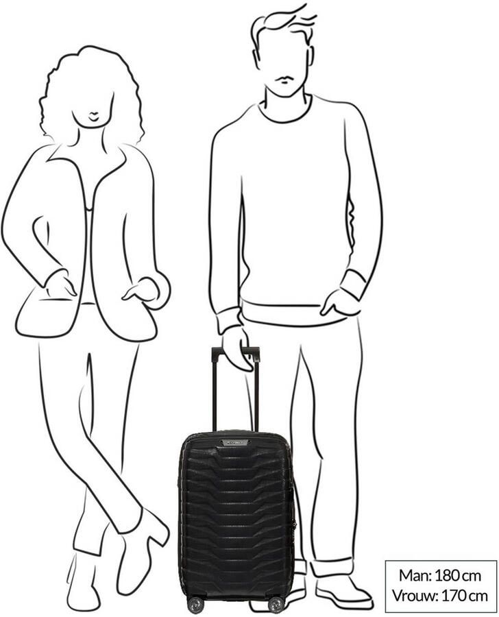 Samsonite Hardshell-trolley PROXIS verschillende maten en kleuren Trolley reisbagage harde koffer reistrolley TSA-cijferslot - Foto 2