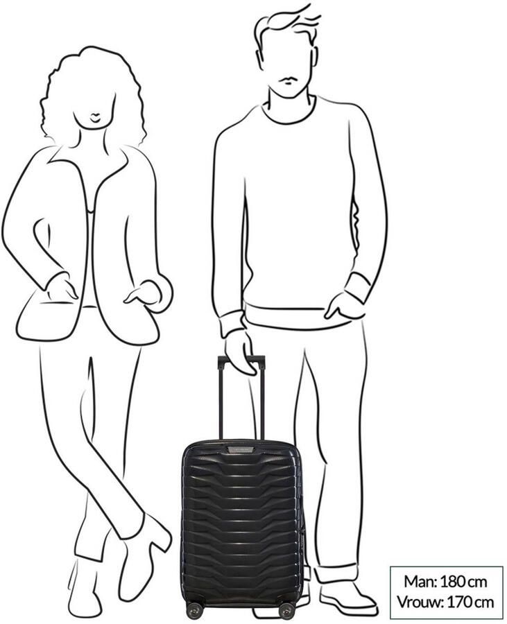 Samsonite Hardshell-trolley PROXIS verschillende maten en kleuren Trolley reisbagage harde koffer reistrolley TSA-cijferslot