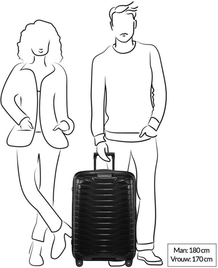Samsonite Hardshell-trolley PROXIS verschillende maten en kleuren Trolley reisbagage harde koffer reistrolley TSA-cijferslot - Foto 2