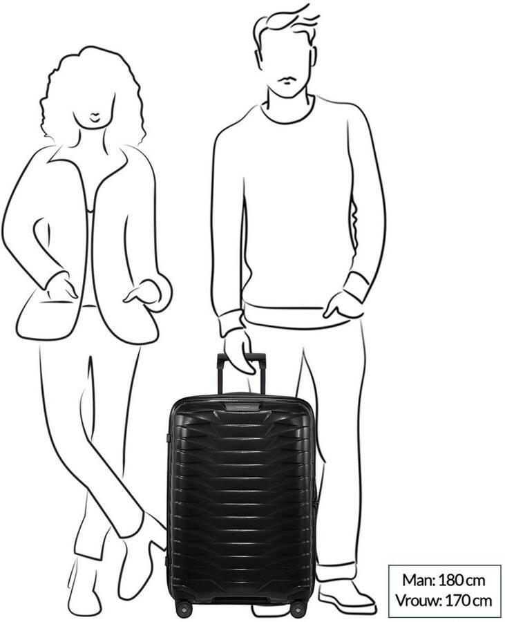 Samsonite Hardshell-trolley PROXIS verschillende maten en kleuren Trolley reisbagage harde koffer reistrolley TSA-cijferslot