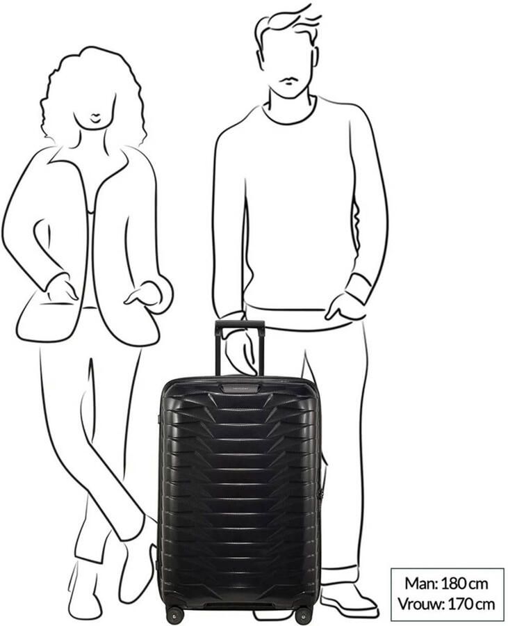 Samsonite Hardshell-trolley PROXIS verschillende maten en kleuren Trolley reisbagage harde koffer reistrolley TSA-cijferslot - Foto 2