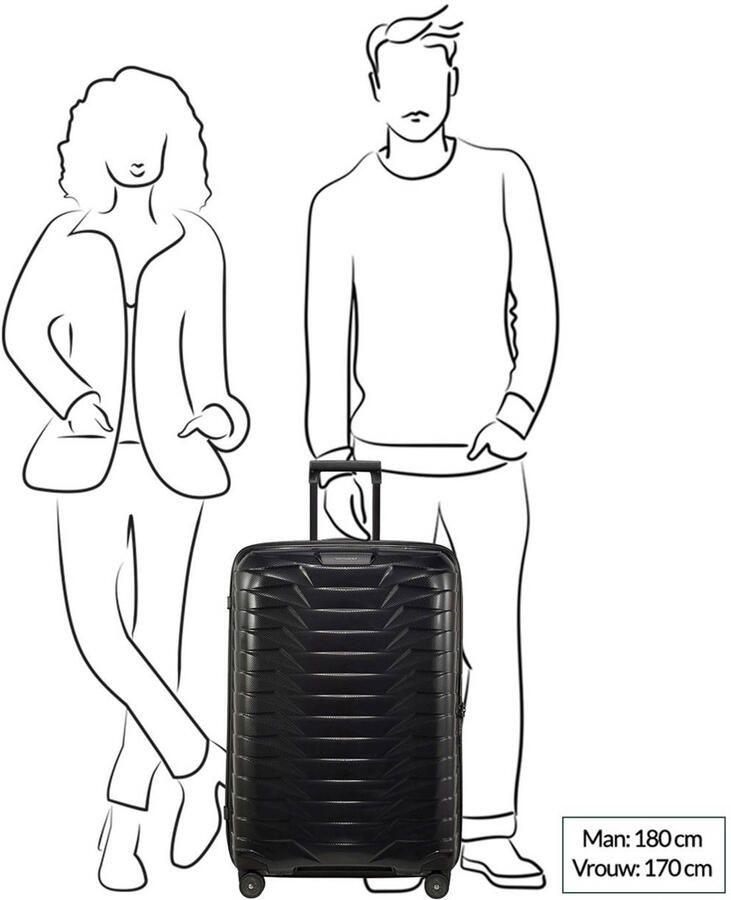 Samsonite Hardshell-trolley PROXIS verschillende maten en kleuren Trolley reisbagage harde koffer reistrolley TSA-cijferslot