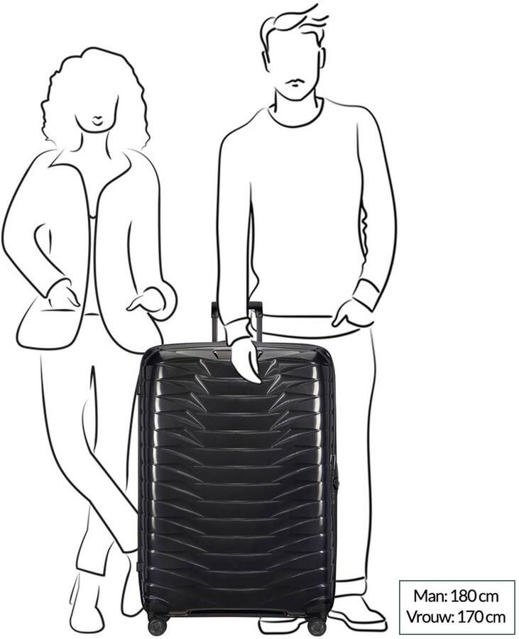 Samsonite Hardshell-trolley PROXIS 86 Reiskoffer koffer-groot harde koffer TSA-slot reisbagage - Foto 2