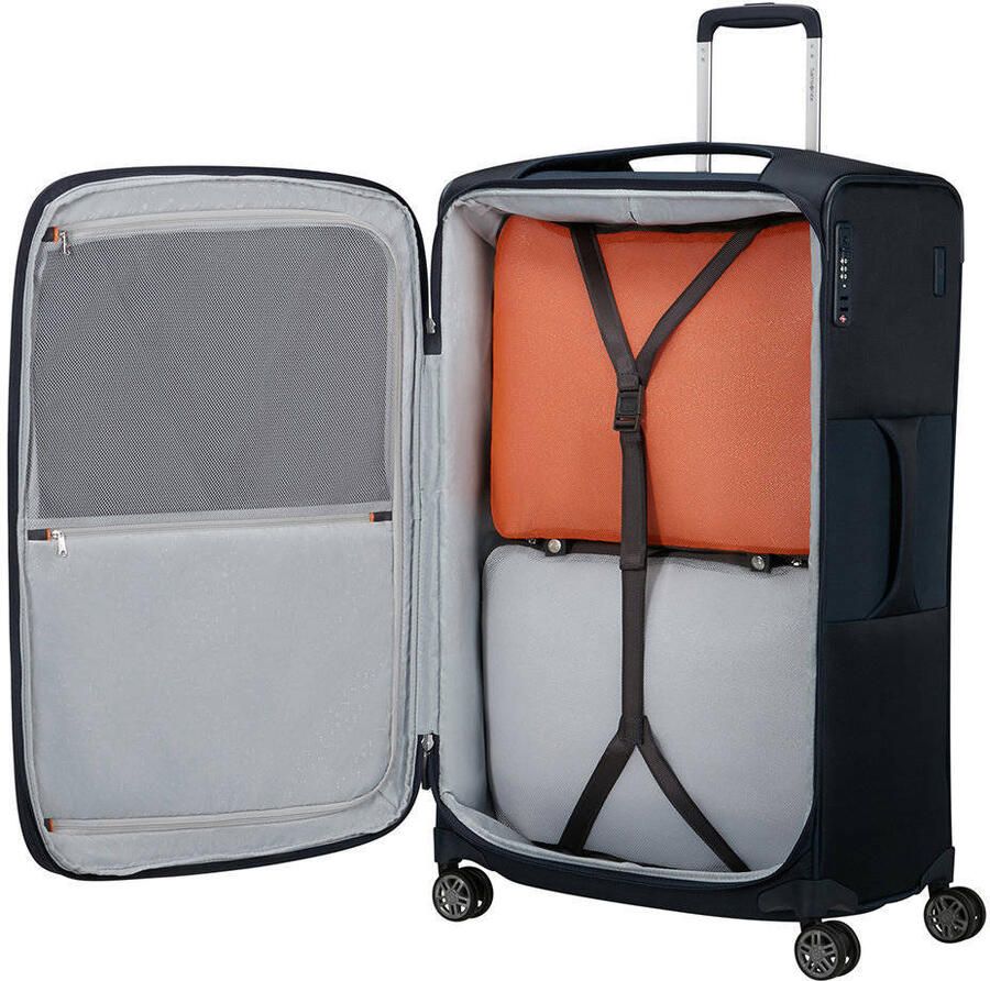 Samsonite Zachte bagage trolley RE-LITE verschillende maten en kleuren Reiskoffer TSA-slot stickervel volume uitbreiding laptopvak (set 2 stuks Met 2 pack cubes)