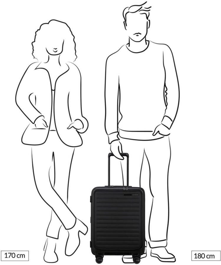 Samsonite Hardshell-trolley RESTACKD verschillende maten en kleuren Reiskoffer met TSA slot volume uitbreiding inpakzakken (Met opbergtas)