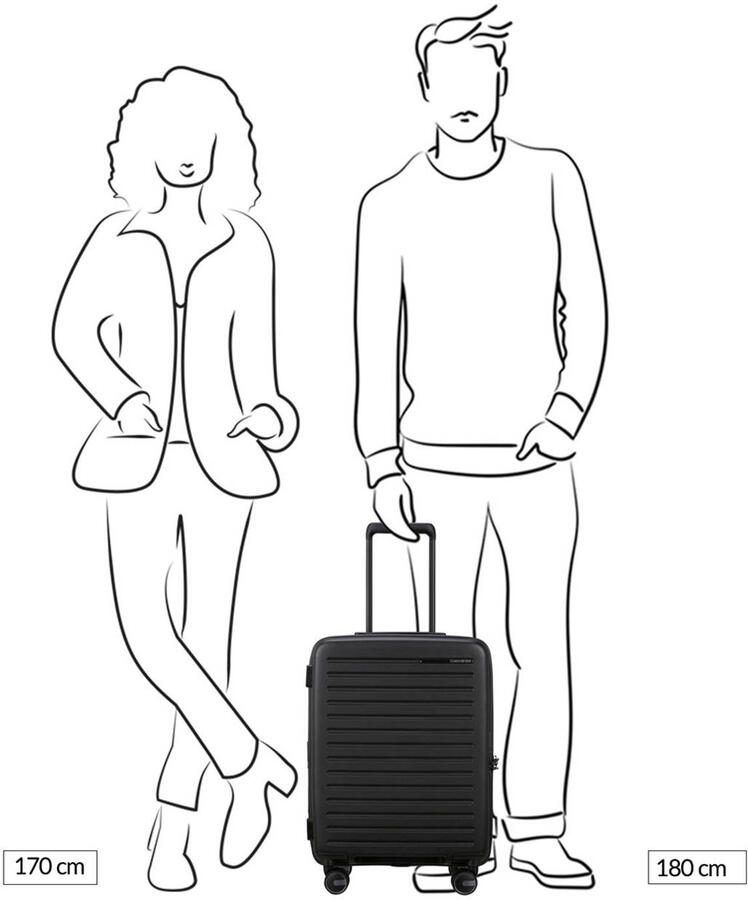 Samsonite trolley Restackd 55 cm. Expandable zwart - Foto 2