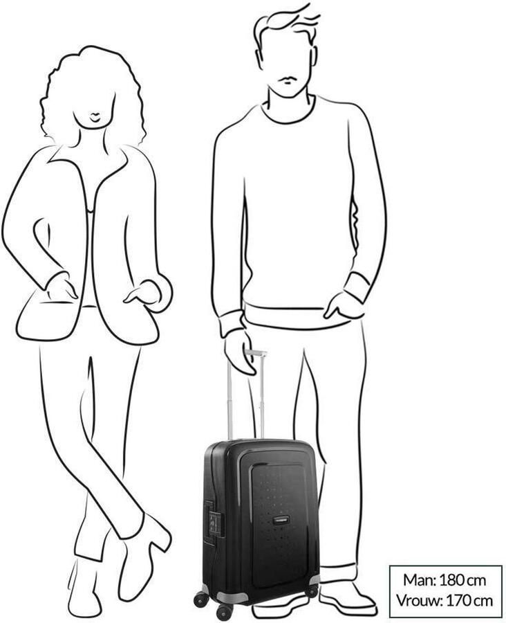 Samsonite trolley S'Cure 55 cm. zwart - Foto 2