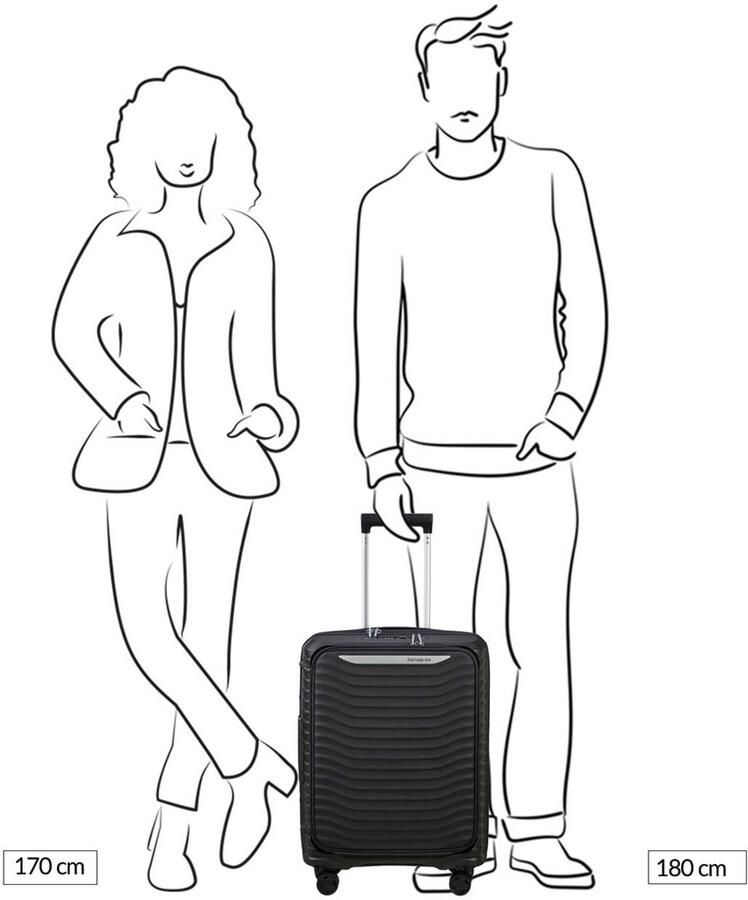 Samsonite Hardshell-trolley UPSCAPE 55 met voorvak Easy-access voorkant vak handbagage harde koffer TSA-cijferslot - Foto 2