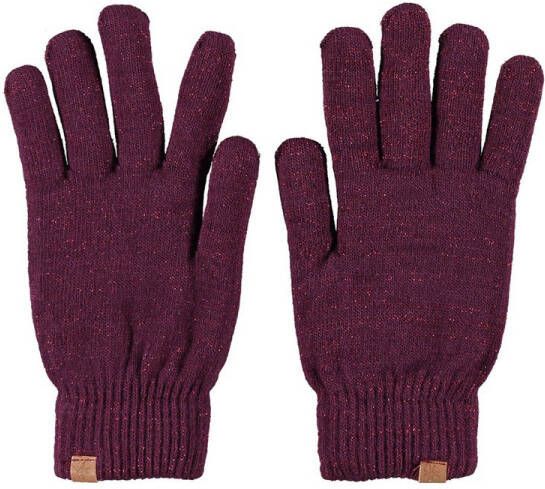 Sarlini gebreide handschoenen met lurex paars