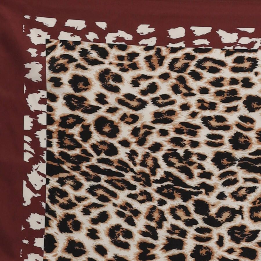 Sarlini bandana met panterprint bordeauxrood - Foto 2