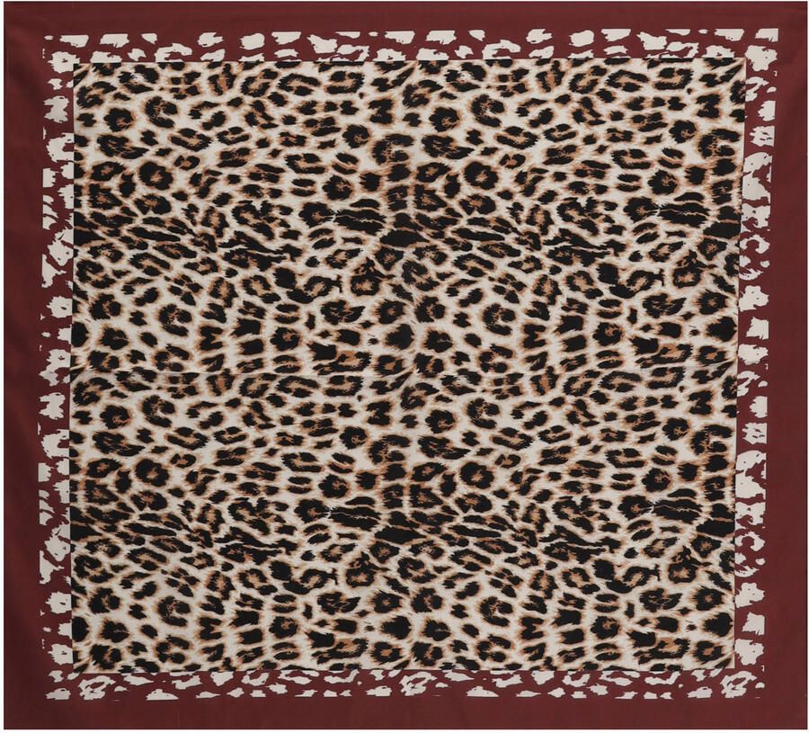 Sarlini bandana met panterprint bordeauxrood - Foto 3