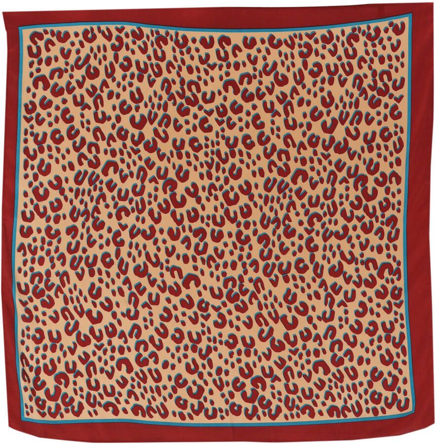 Sarlini bandana met panterprint donkerrood - Foto 3