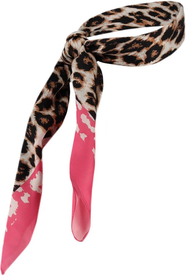 Sarlini bandana met panterprint roze