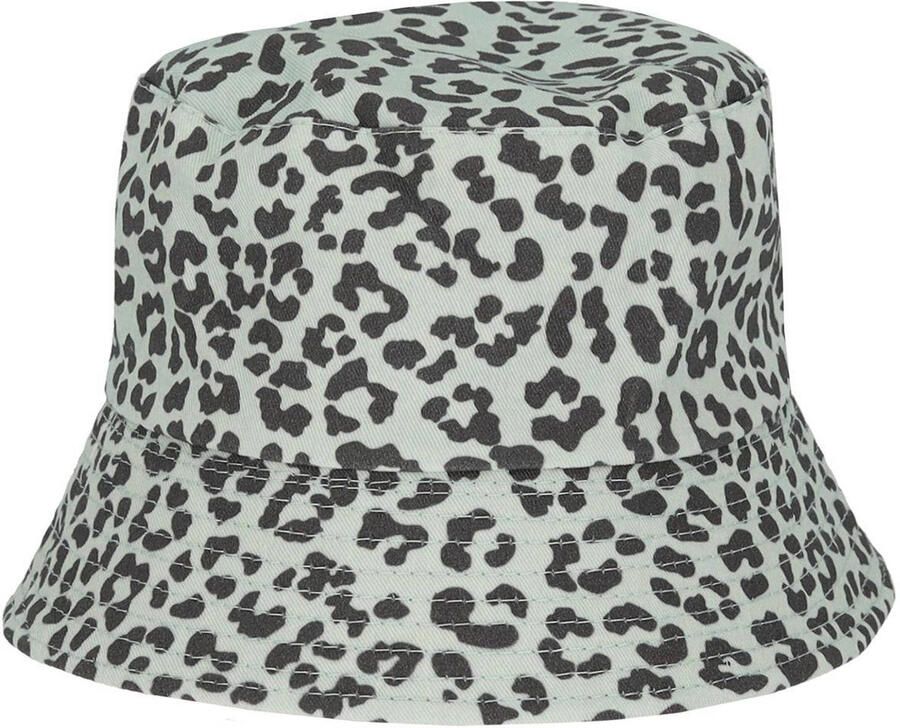 Sarlini bucket hat met all-over panterprint lichtblauw Hoed Meisjes Katoen - Foto 3
