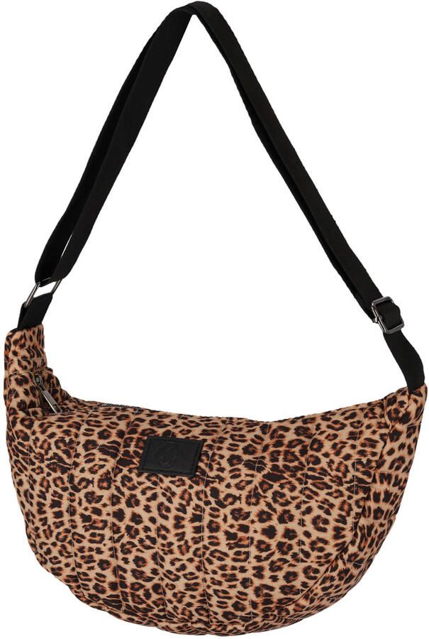 Sarlini crossbody tas met panterprint bruin