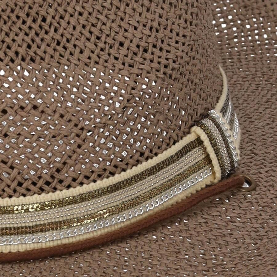 Sarlini raffia cowboyhoed bruin - Foto 2
