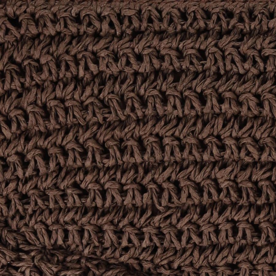 Sarlini raffia schoudertas donkerbruin - Foto 2