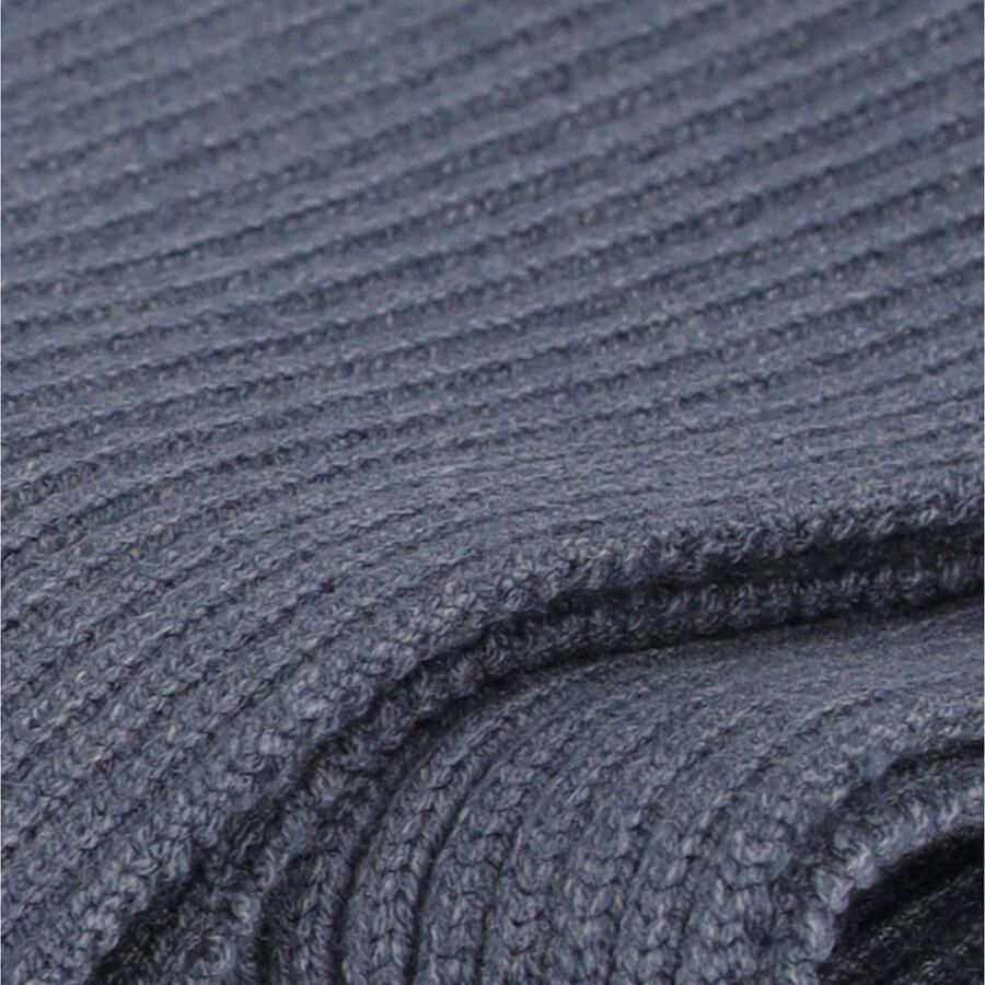 Sarlini ribgebreide sjaal denimblauw - Foto 2