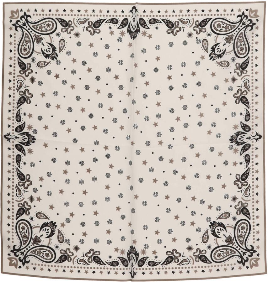 Sarlini sjaaltje met paisley print ecru - Foto 3