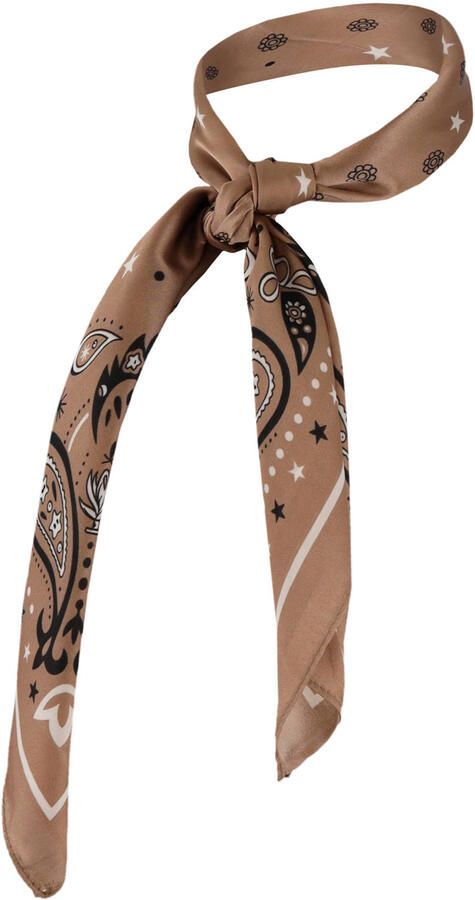Sarlini sjaaltje met paisley print taupe