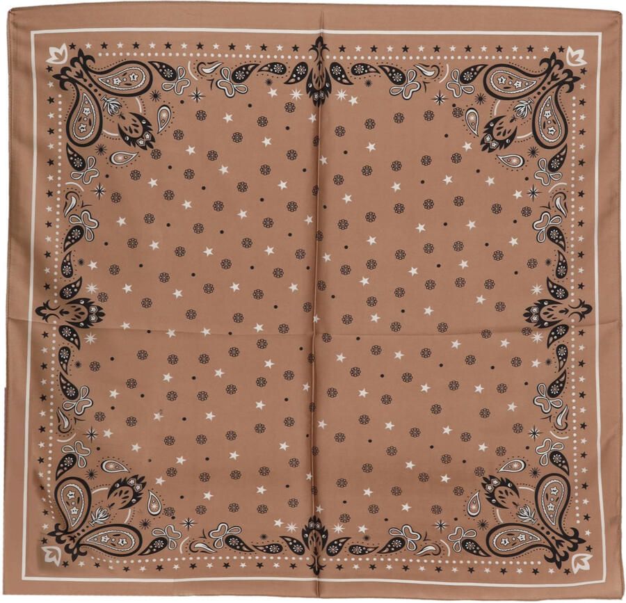 Sarlini sjaaltje met paisley print taupe - Foto 3