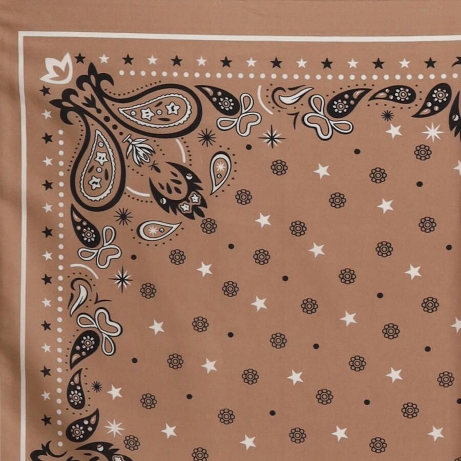 Sarlini sjaaltje met paisley print taupe - Foto 2